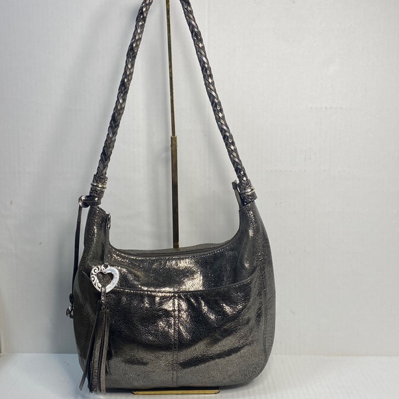 Brighton Bags Brighton Barbados Hobo Bag Purse Metallic Silver